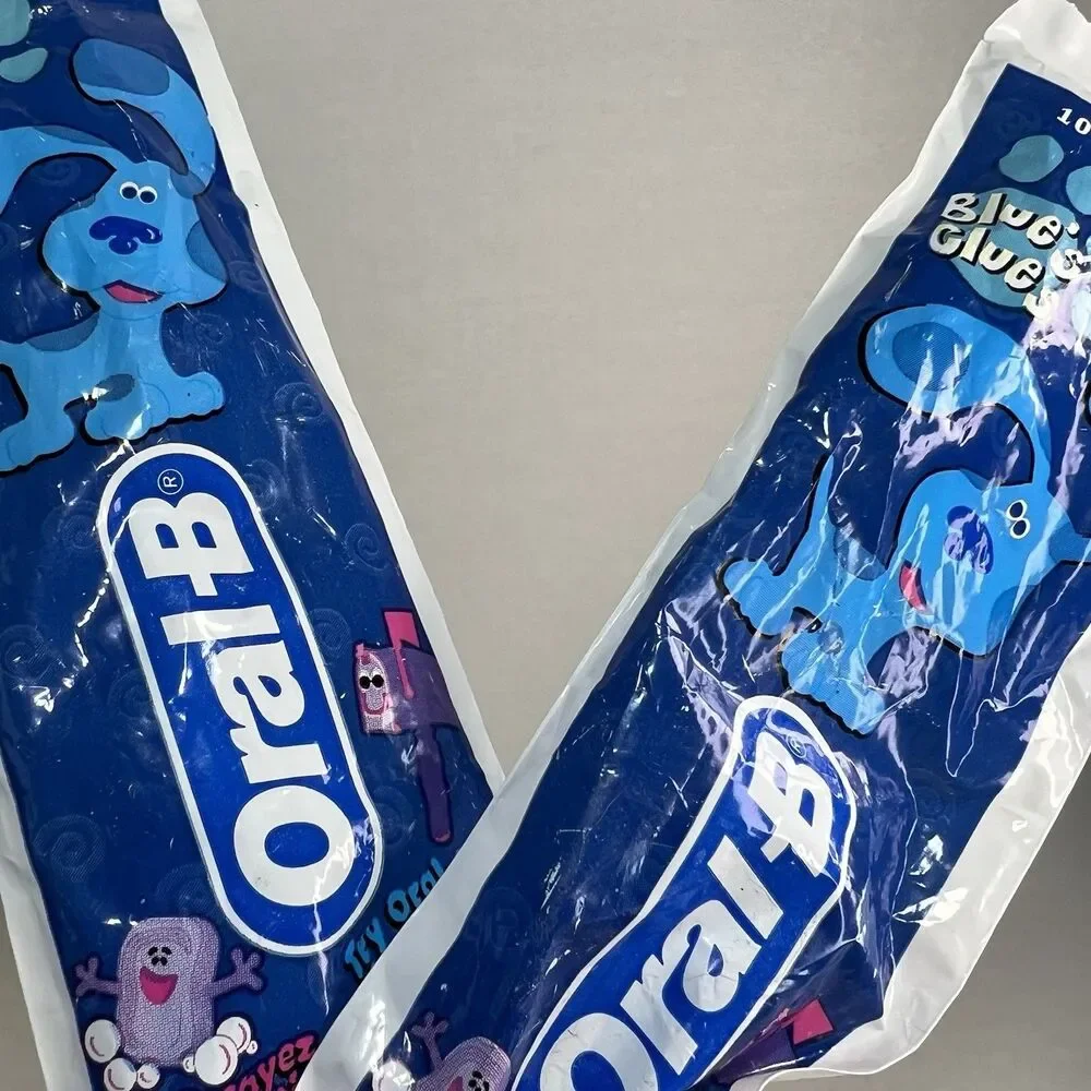 2 Vintage 1999 Blues Clues Nick Jr Toothbrushes NEW In Package Kids Soft Brushes